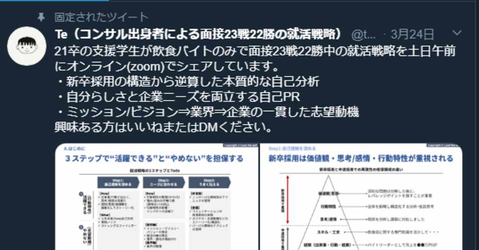 飲食バイトで面接23戦22勝の就活戦略 自分らしい本質的な強みに出会い 圧倒的な言葉 の力強さを手に入れる自己分析 あなたのガクチカの魅力を格段に上げる方法 Te コンサル出身による面接23戦22勝の就活戦略 Note