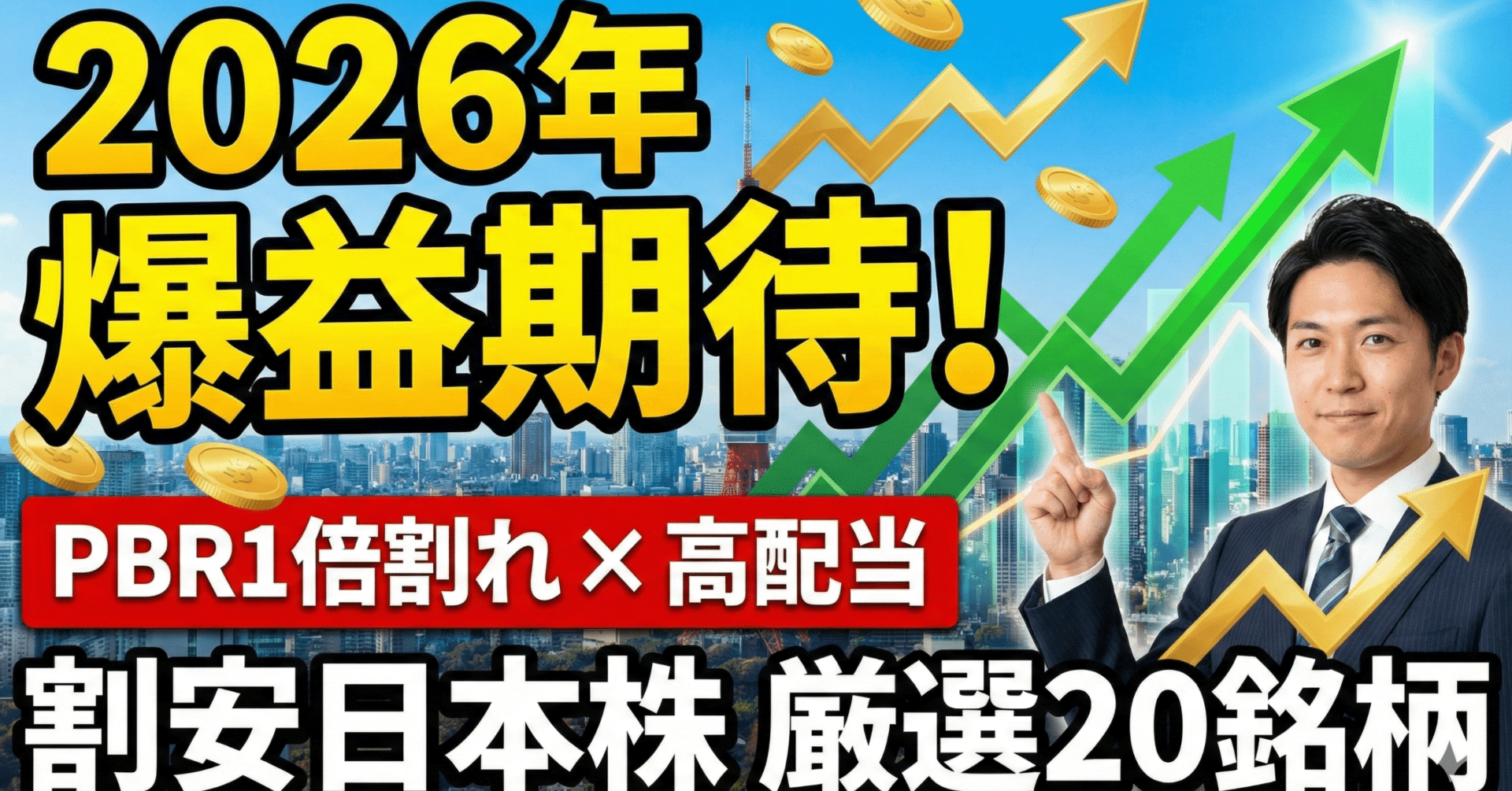 2026年に向けて仕込みたい！「PBR1倍割れ × 高配当」でスクリーニング