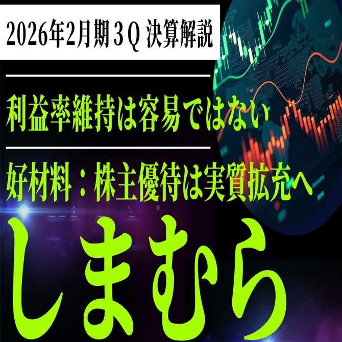 しまむら（8227）3Q決算解説】｜現事業環境下で利益率維持は容易では