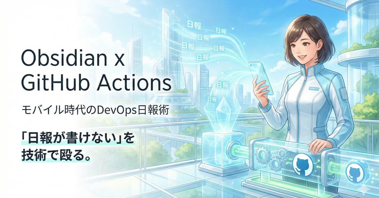 【Obsidian x GitHub Actions】「日報が書けない」を技術で殴る。モバイル時代のDevOps日報術｜凪
