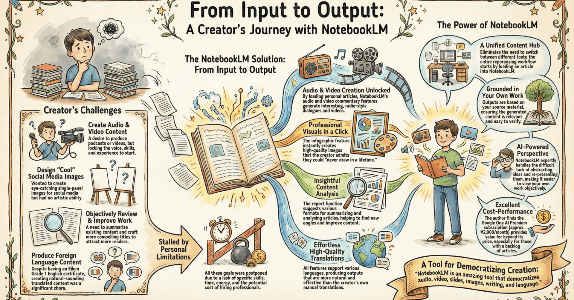 From Information In to Creation Out: How NotebookLM Transformed My Content  Workflow｜サトウケン | サトケン式イメージ意味四択記憶法