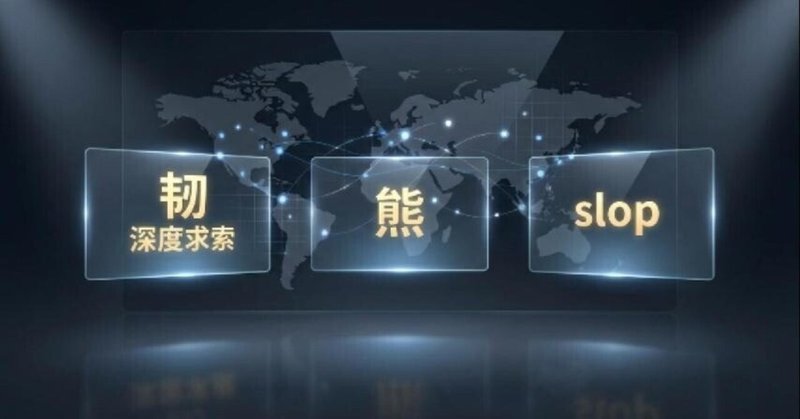 「靭」「熊」「slop」――3つの年度語で並べてみた2025年