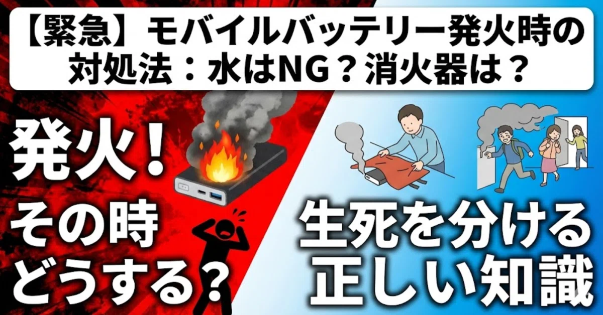 [Urgent] What if a mobile battery catches fire? Is water a no-go? Do ...