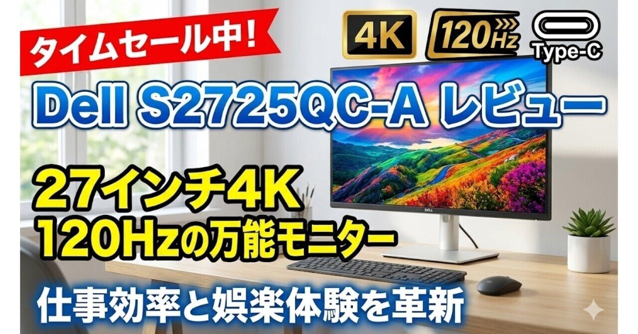 【新品未開封】Dell S2725QC-A 4K 120Hzモニター Dell 27 Plus 4K USB-Cモニター - S2725QC | Dell 日本