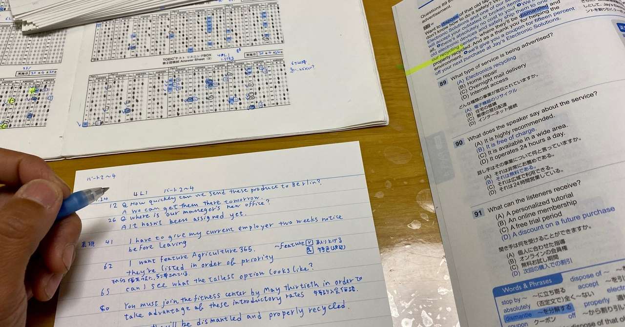 Toeic公式問題集4リスニングテスト1 完 復習 イズミタ マサヒコ ペン画制作 展示 と Toeic900点トライ 第253回受験予定 Note