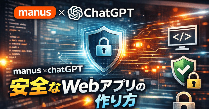 【完全無料】manus × ChatGPTでセキュリティを最優先したWebアプリを作る方法