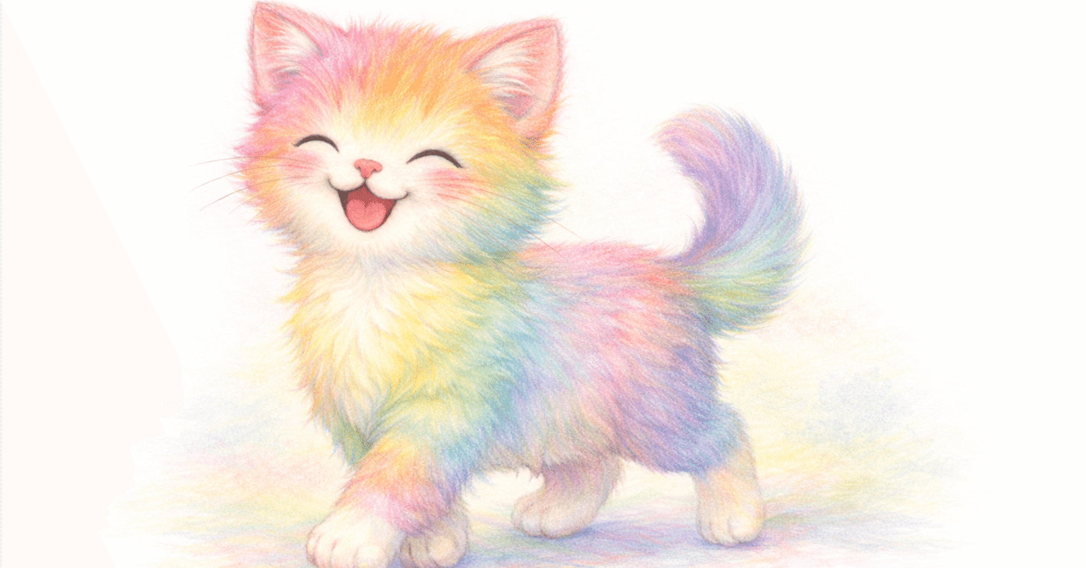 虹色の猫｜あき＊心を笑顔と愛で染める❤️すだちっこ 🍀