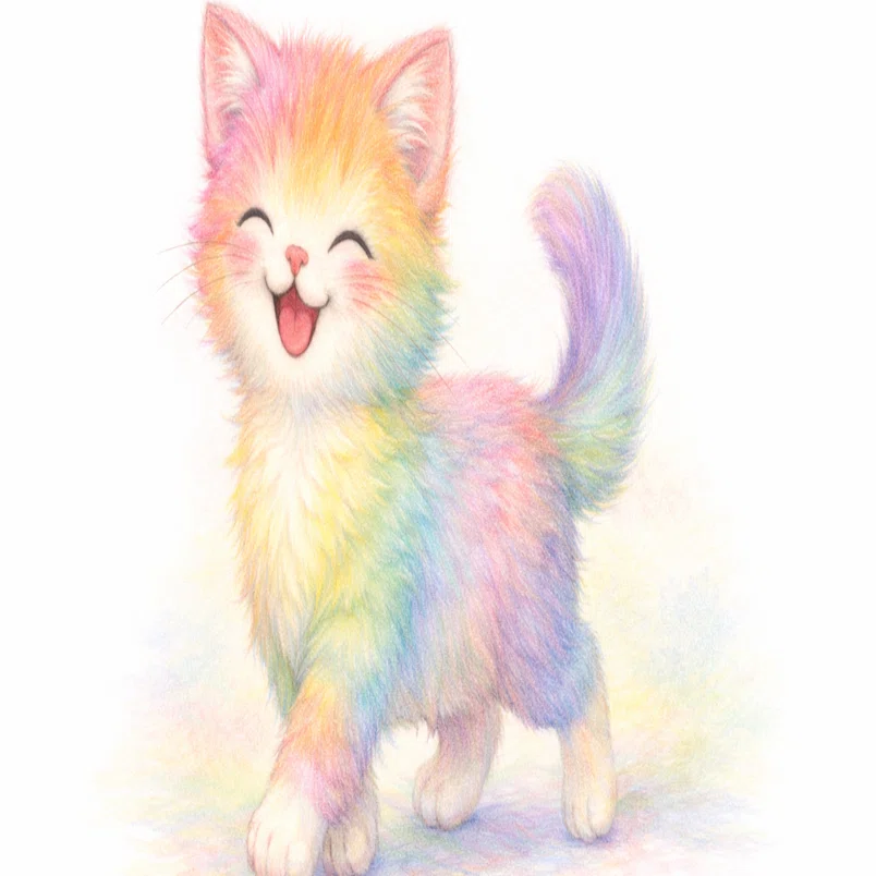 虹色の猫｜あき＊心を笑顔と愛で染める❤️すだちっこ 🍀