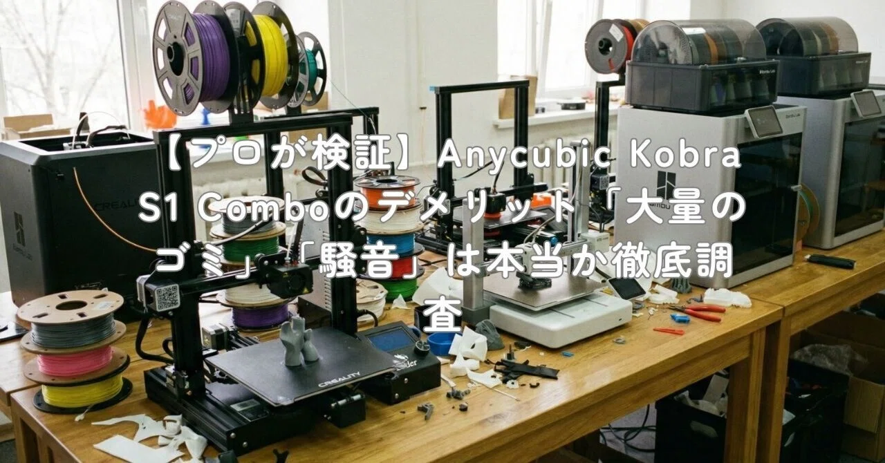 プロが検証】Anycubic Kobra S1 Comboのデメリット「大量のゴミ 