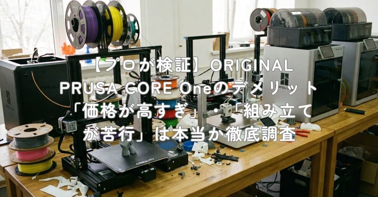 プロが検証】ORIGINAL PRUSA CORE Oneのデメリット「価格が高すぎ
