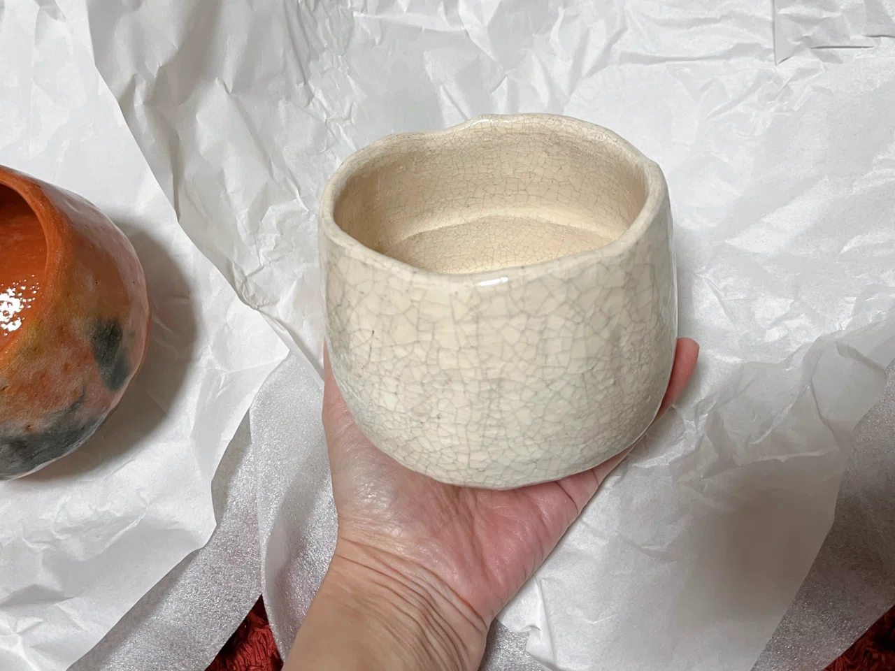 初めて作った楽茶碗が届いた｜ちいず