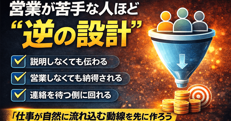 なぜ営業が苦手な人ほど、努力しても売れないのか？