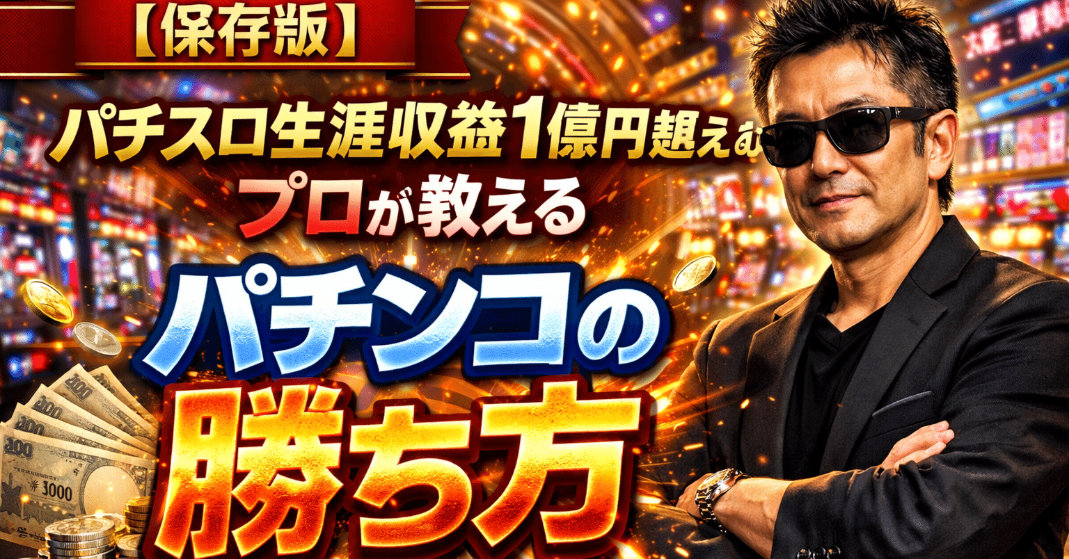 保存版】パチスロ生涯収益1億円超えのプロが教える「パチンコの勝ち方」｜ユウジ