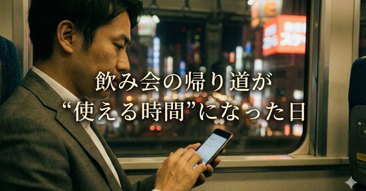 The Day the Walk Home from a Drinking Party Became 'Usable Time'｜しらふライフ ...