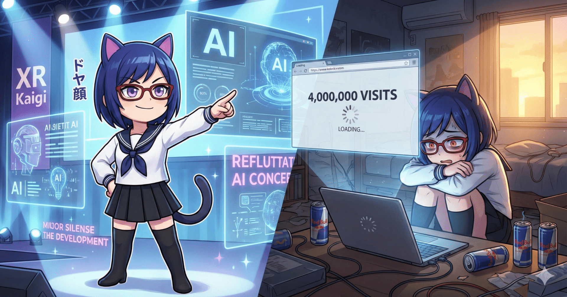 プロフィール読んでください‼️ 大爆笑】Roblox/400万訪問で壊れた私をGemini（AI）が小説化！XR Kaigi