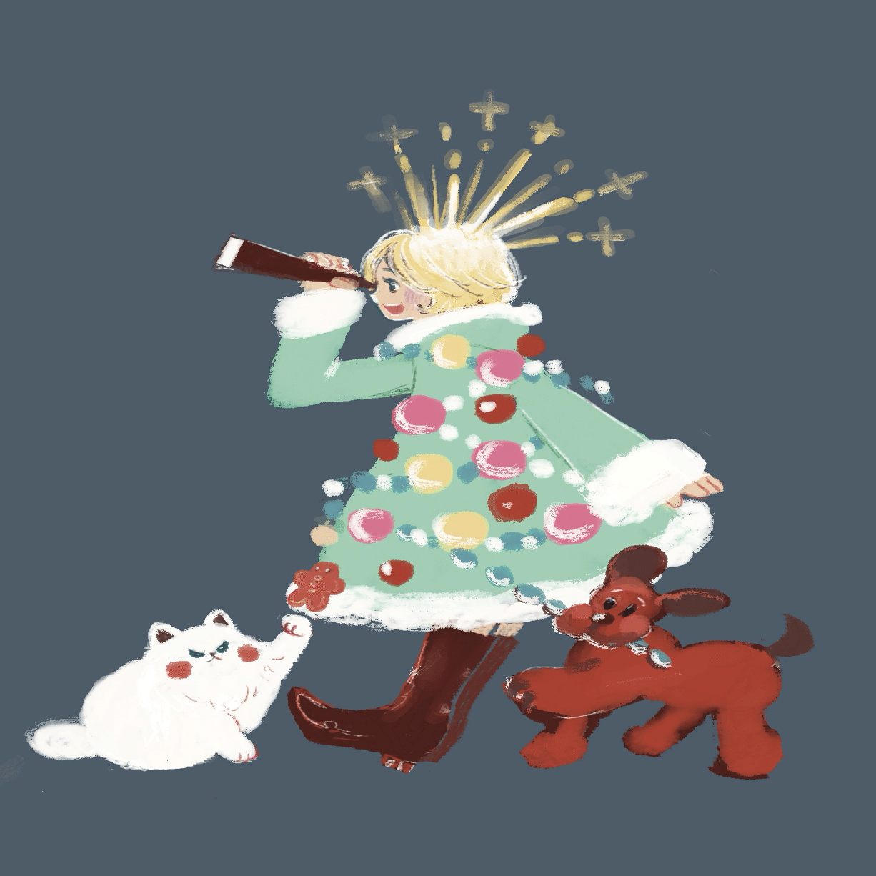 創作イラスト】うきうきクリスマス (12月28日までネップリ登録してます