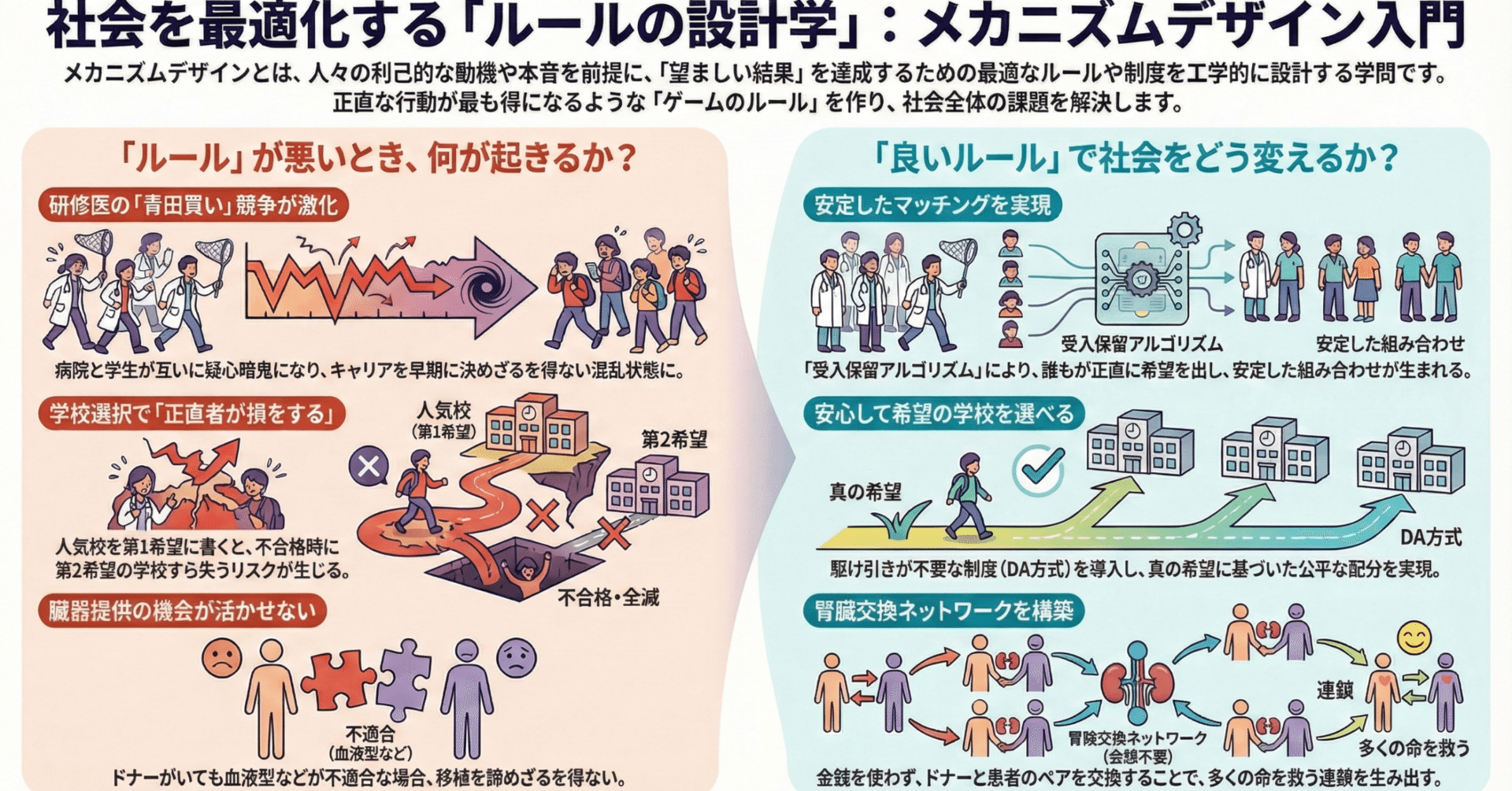 メカニズムデザインとマーケットデザイン：理論的基礎から行動経済学的応用、そして個人的実践の技術へ｜素数量子