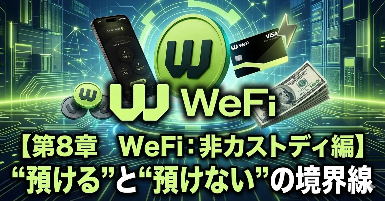 【第8章 WeFi：非カストディ編】ーー“預ける”と“預けない”の境界線｜AI×帝チューブ代表 もりたかずと