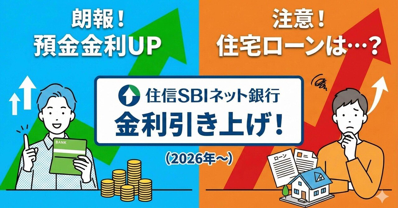 速報】住信SBIネット銀行が金利引き上げ！預金は嬉しいけど住宅ローンはどうなる？生活への影響を徹底解説｜たなやん｜Vポイントびより【FP解説】