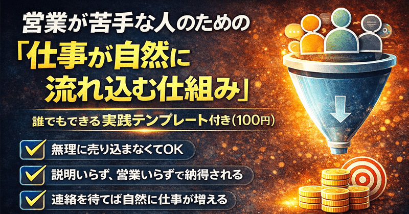 最初に作るべき「仕事が自然に流れ込む仕組み」完全テンプレ