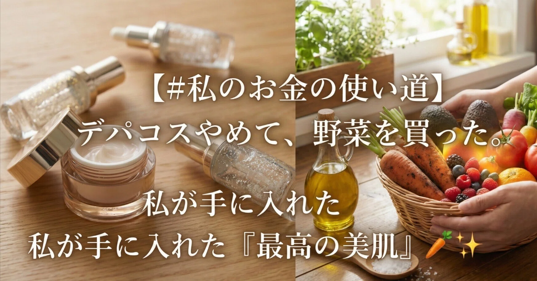 私のお金の使い道】デパコスに月5万消えていた栄養士が、1本1,000円の