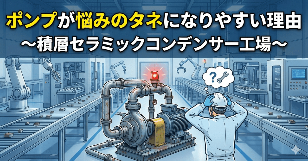 ポンプが悩みのタネになりやすい理由~積層セラミックコンデンサー工場~