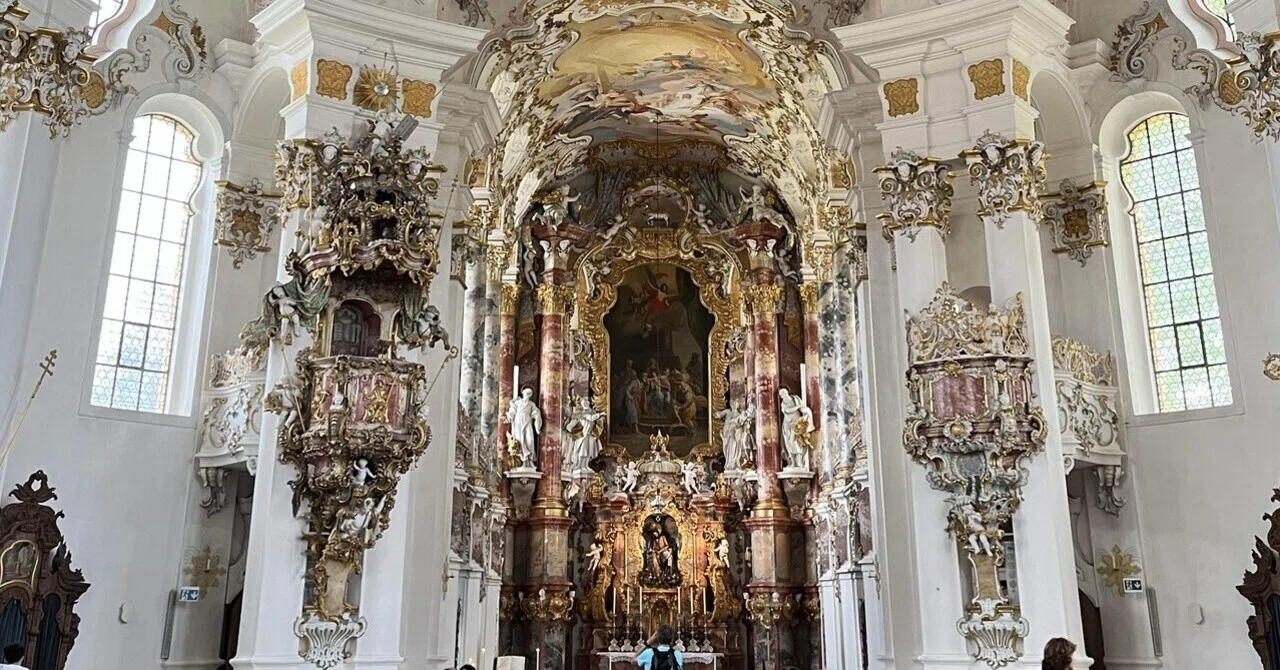 スイス•ドイツの旅#18】Day7②•白が美しい世界遺産ヴィースの巡礼教会