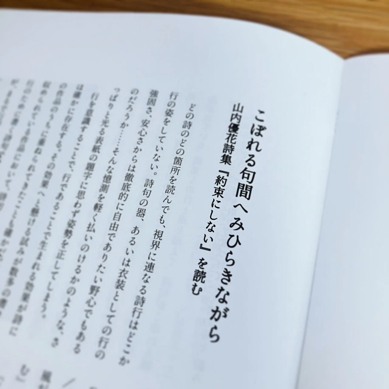 高嶋樹壱さんが個人詩誌「hummingboy:04」に『約束にしない』の書評を