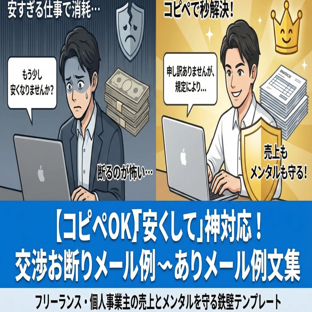 コピペOK】「安くして」と言われた時の神対応。売上とメンタルを守る 