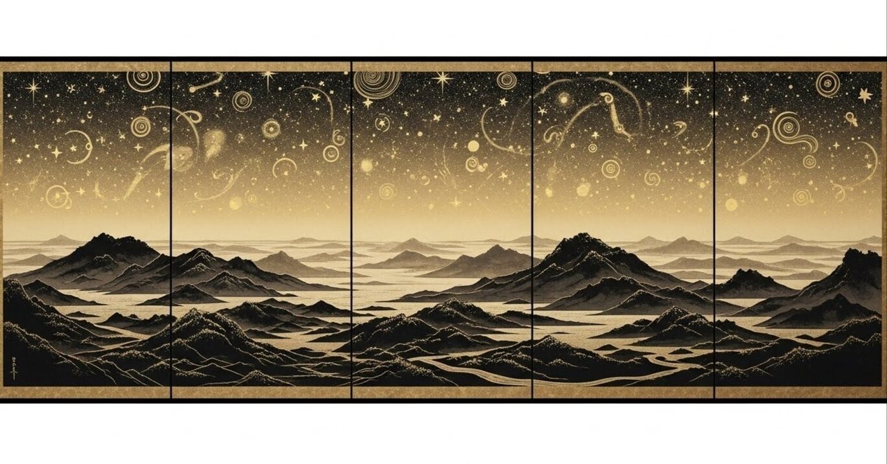 屏風画　絵画　アート 画像生成AIで屏風画風のイラストを再現する方法｜田中勇道│AI愛好家