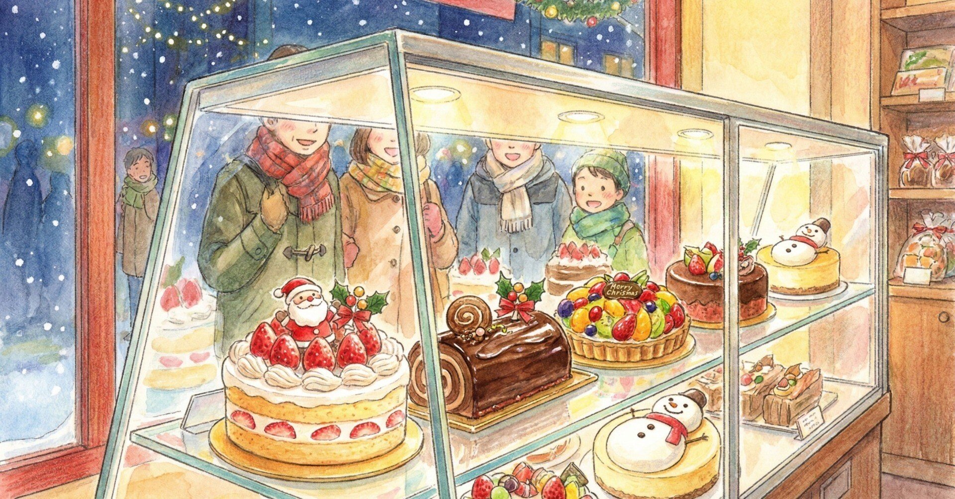 ホリデーケーキ 絵画 木星人の絵たち ショーケースは宝石箱。迷いに迷って連れて帰った、今年のクリスマス