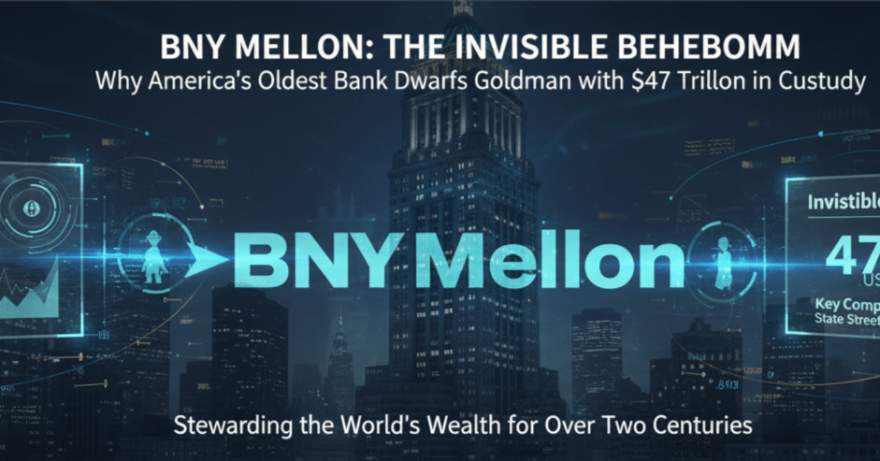 🏦BNYメロン:なぜ米国最古銀行は52兆ドルを預かるのか?】見えない金融巨人の240年史｜レッサー所長【企業解説】
