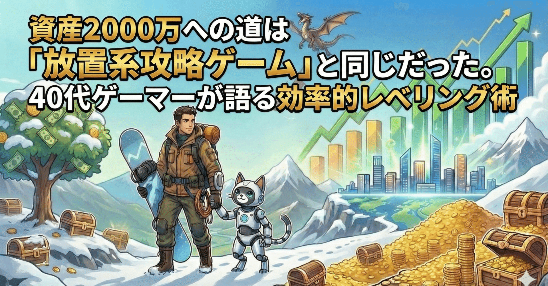 資産2000万への道は「放置系攻略ゲーム」と同じだった。４０代ゲーマーが語る効率的レベリング術｜ヒロ＠オトモAIと歩む資産運用