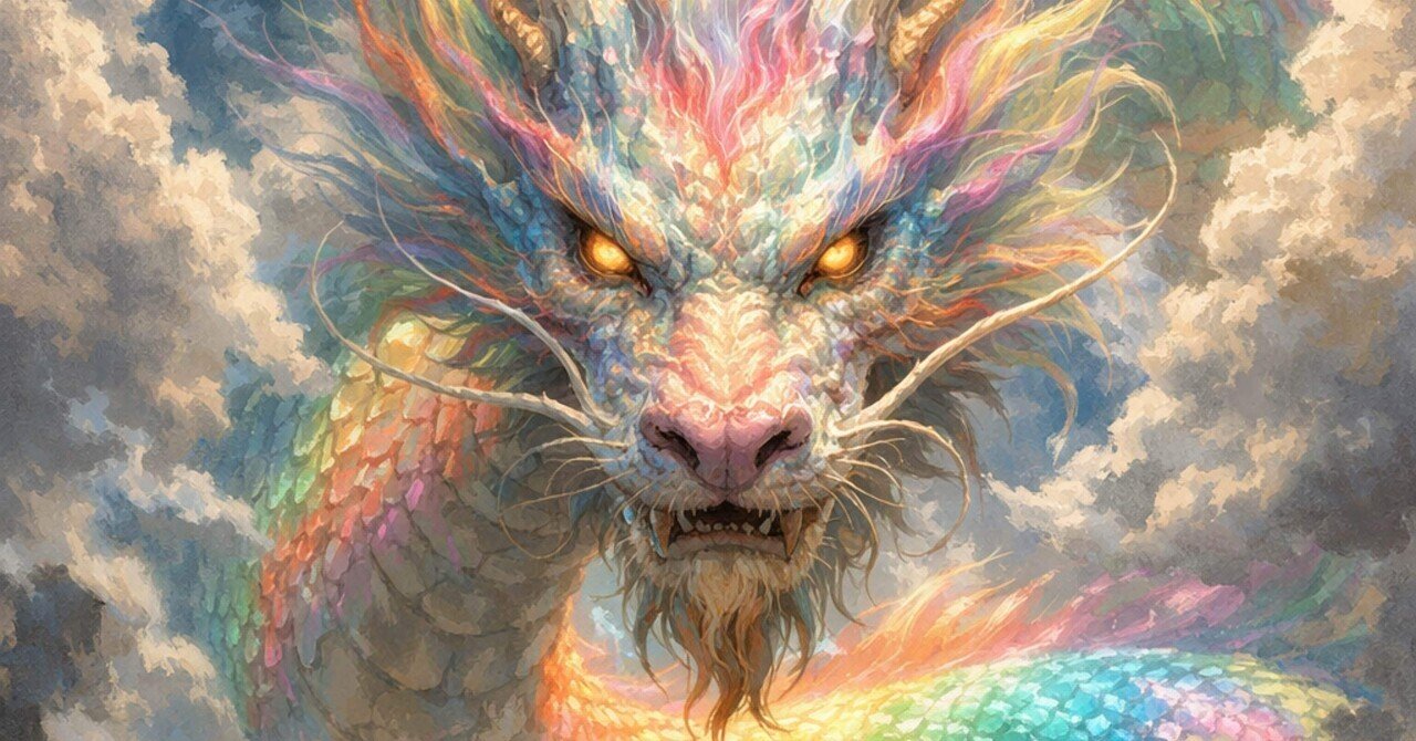 空に現れた、虹龍のはなし｜flower