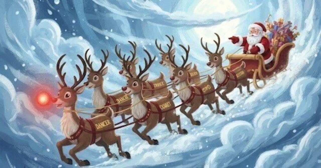 クリスマス☆ごろんとトナカイさん サンタのトナカイは◯頭？知ってた？｜ぺリン🍡