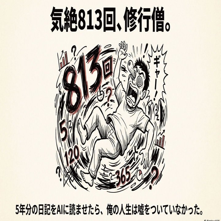 気絶813回、鎖骨骨折、修行僧。5年分の日記をAIに読ませたら、俺の人生