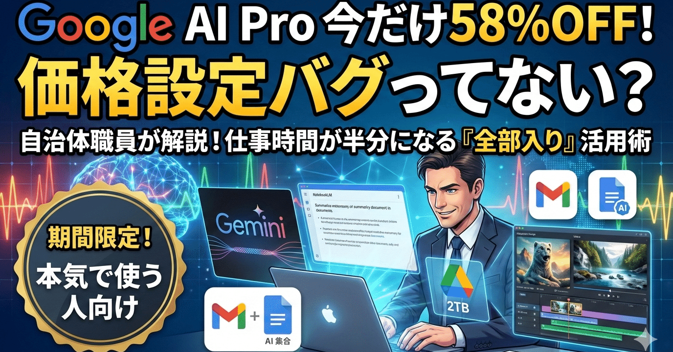 2026年、Gemini Proで一歩先へ。正直「この内容でこの価格」は強すぎる