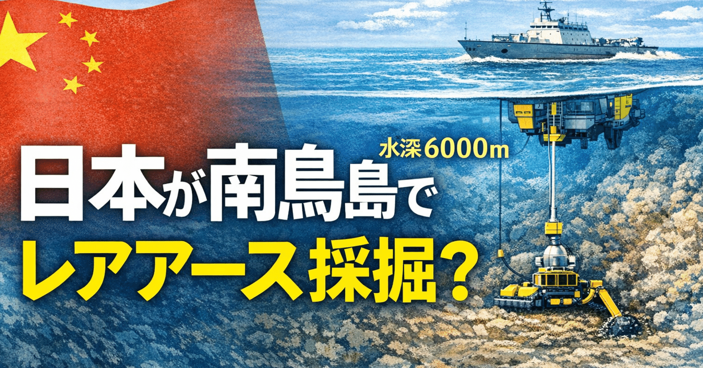 レアアースが止まる未来に備える、日本の南鳥島という一手｜うさともの