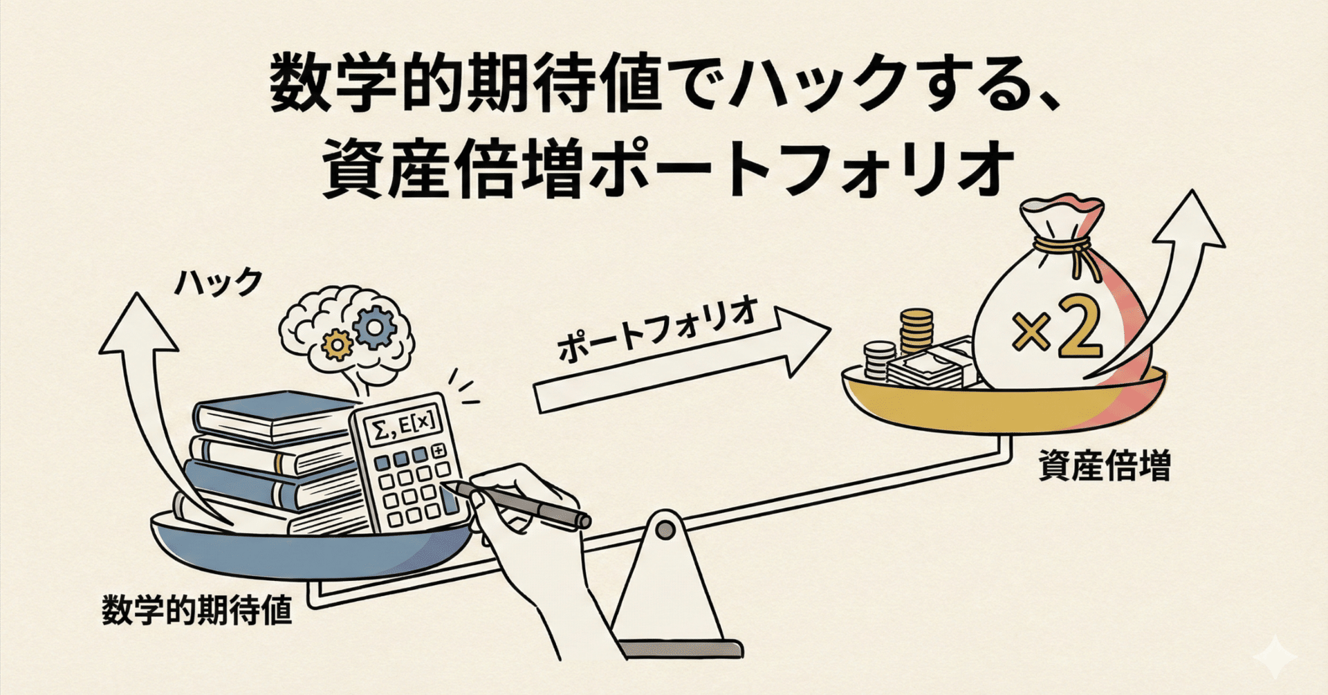 数学的期待値でハックする、資産倍増ポートフォリオ｜マサ｜MBA式