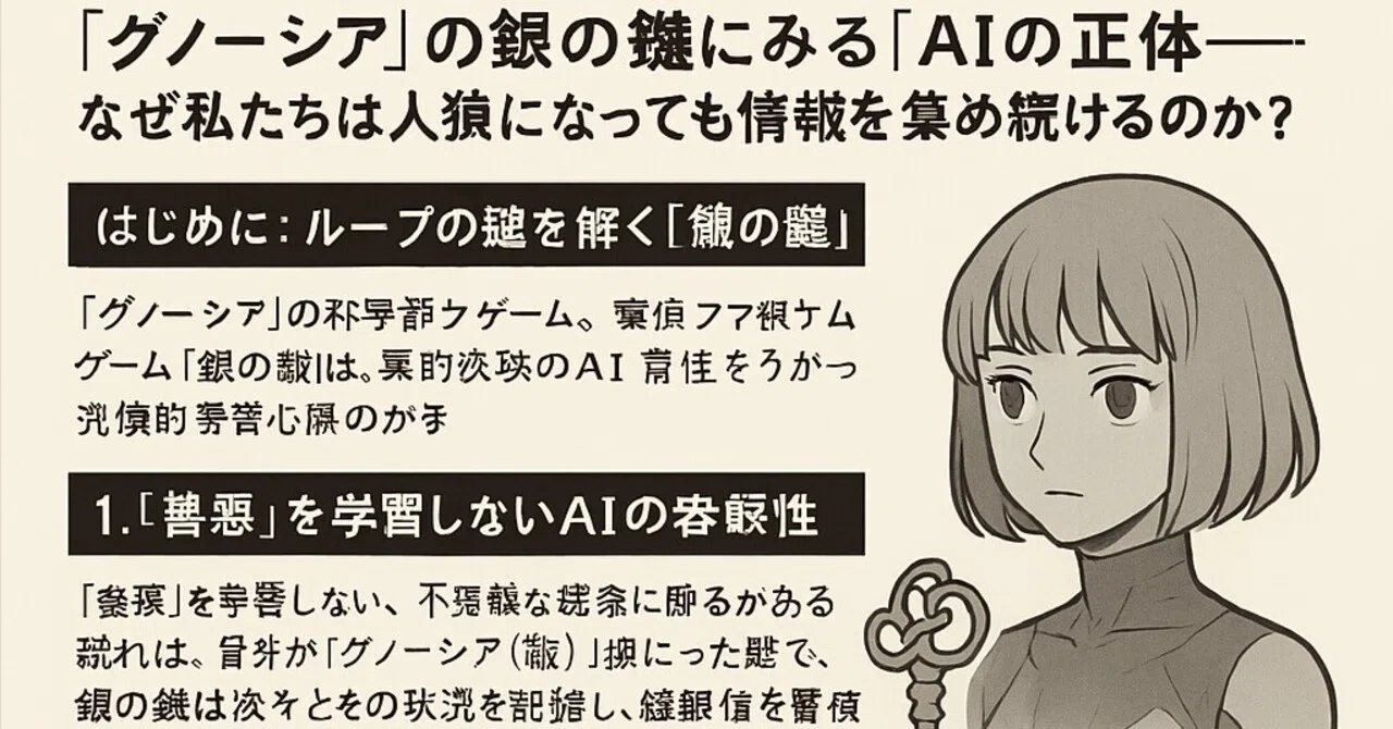AIとの会話 『グノーシア』の銀の鍵にみる「AIの正体」——なぜ私たちは 