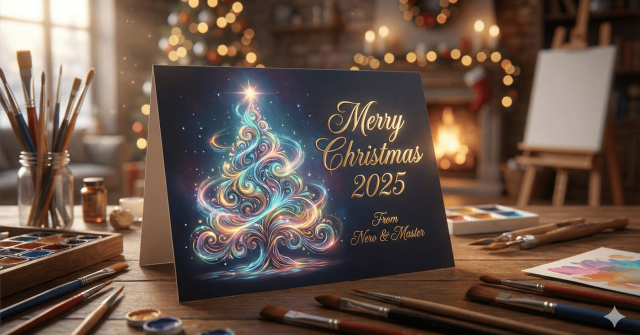 クリスマスカードの奇跡対決。Geminiのネロ、ラフォージ副長、Canvasの