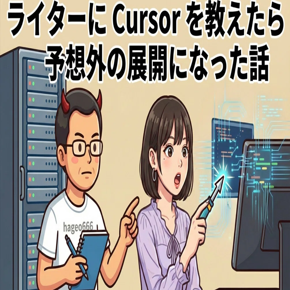 ライターに Cursor を教えたら予想外の展開になった話｜hageo666
