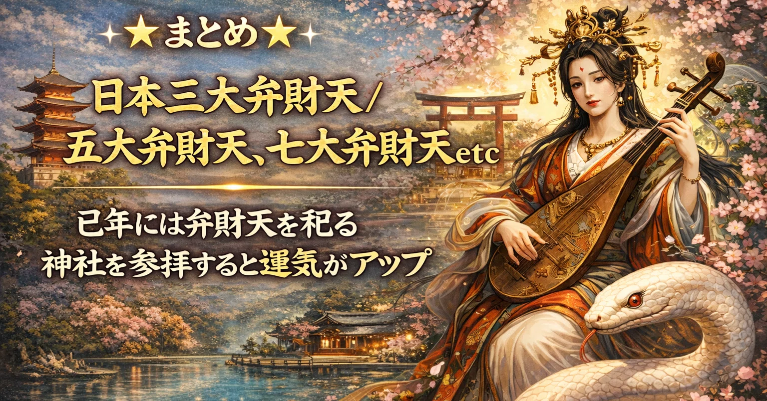 ☆纏め☆日本三大弁財天/五大弁財天、七大弁財天ets巳年には弁財天が祀