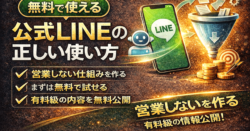 無料で使える公式LINEの正しい使い方