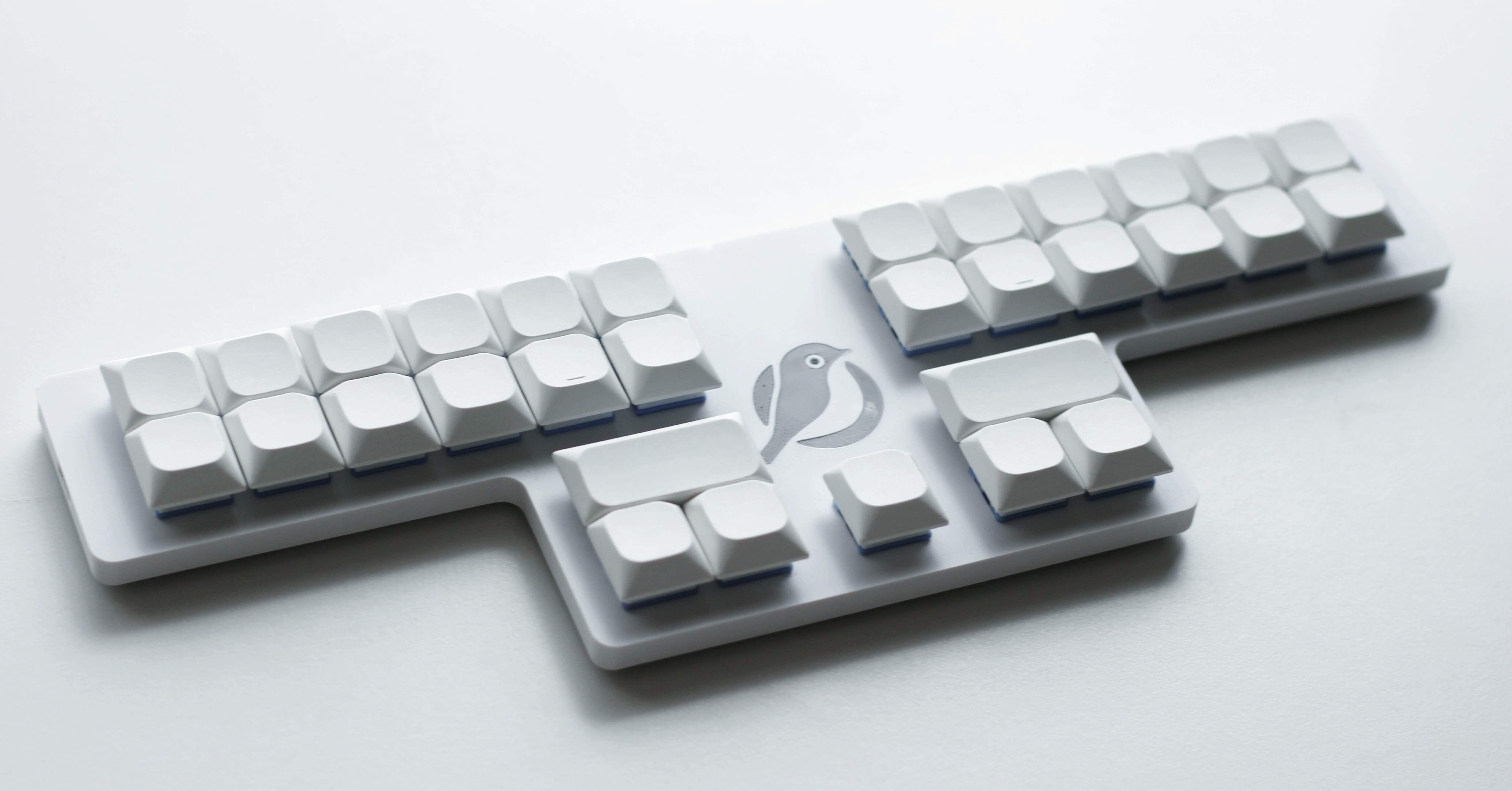 速記用に英字二列の30%ロープロファイルキーボードを自作した｜じー