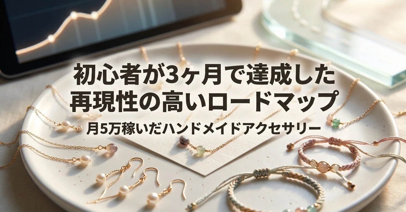 月5万稼いだハンドメイドアクセサリー|初心者が3ヶ月で達成した再現性