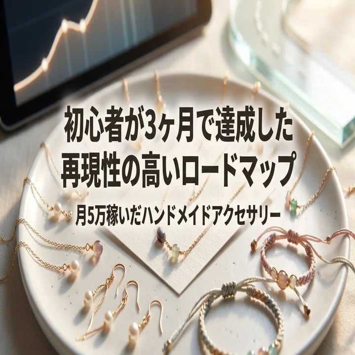 月5万稼いだハンドメイドアクセサリー|初心者が3ヶ月で達成した再現性