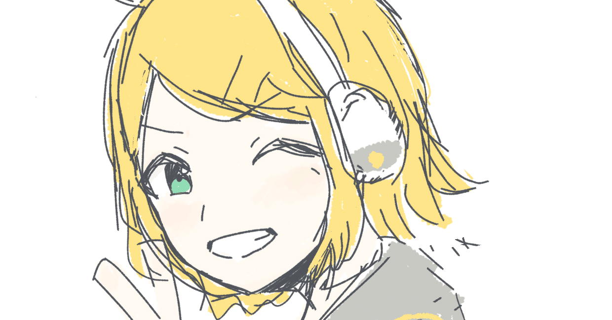 イラスト】リンちゃん！！(ラフ)｜ぽぴぷぺぽ