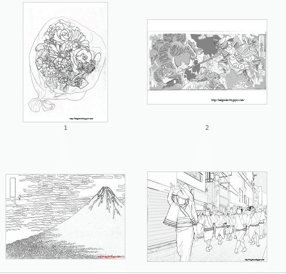 高齢者用の塗り絵 その2 枚 介護支援netの横出し Note 高齢者用の塗り絵 その2 枚 介護支援netの横出し Note
