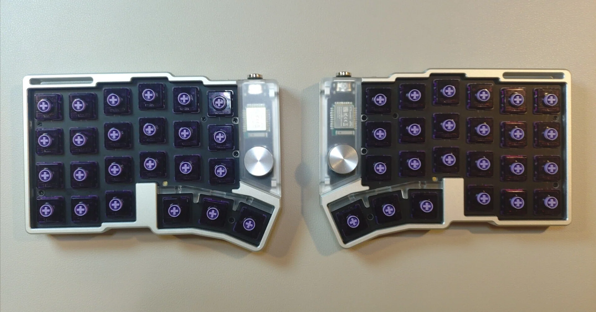 Cornix】キースイッチを変更してみた【Kailh Purple Swallowtale mini
